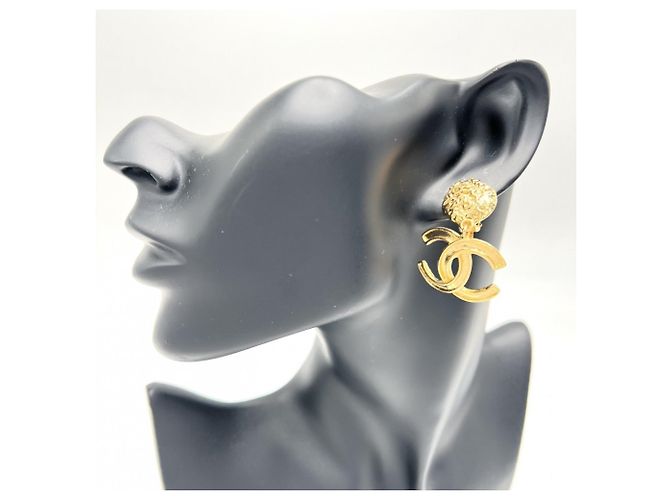 Orecchini Chanel Vintage Gold Clip D'oro - vista 2