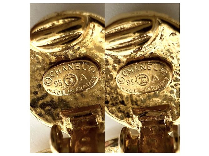 Orecchini Chanel Vintage Gold Clip D'oro - vista 4