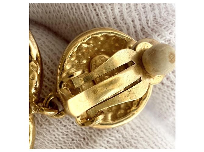 Orecchini Chanel Vintage Gold Clip D'oro - vista 6