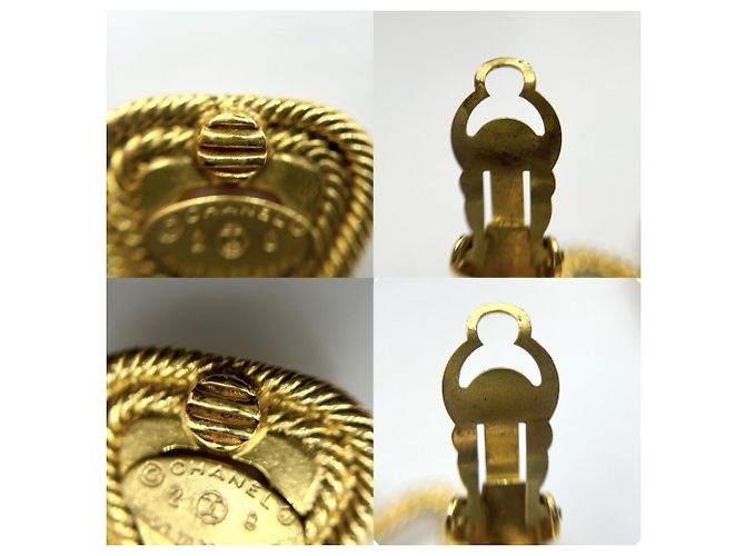 Orecchini Chanel Vintage Gold Clip - vista 4