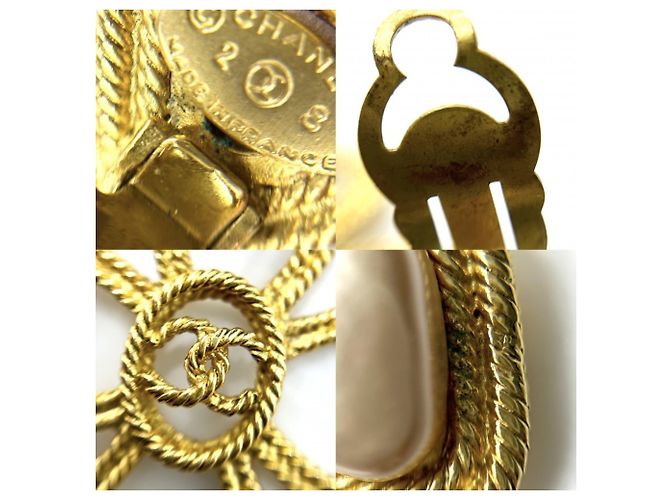 Orecchini Chanel Vintage Gold Clip - vista 5