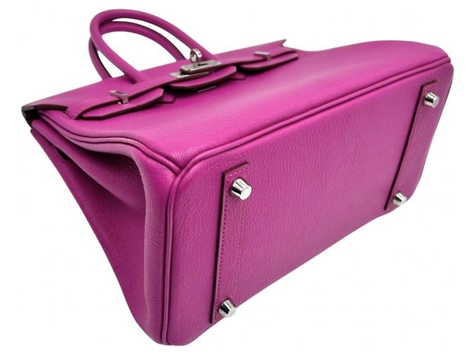 Hermès Borsa Hermes Birkin 25 in viola Porpora - vista 3