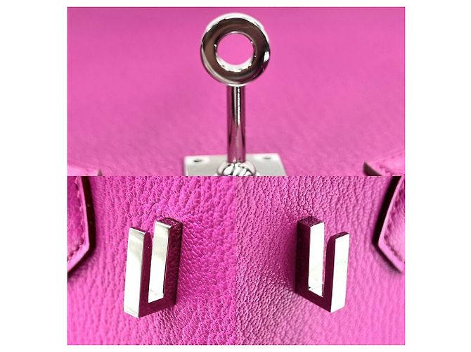 Hermès Borsa Hermes Birkin 25 in viola Porpora - vista 6