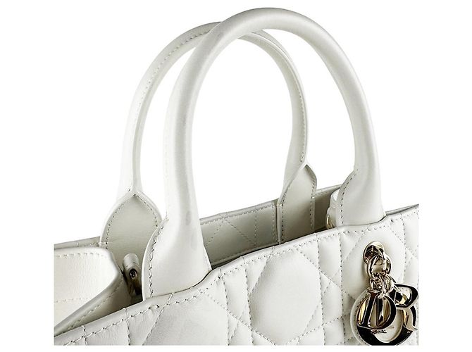 Book Tote in pelle bianca Christian Dior Bianco - vista 10