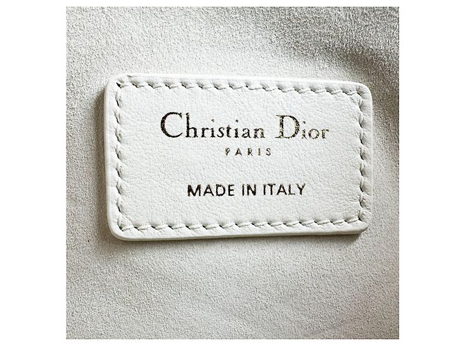Book Tote in pelle bianca Christian Dior Bianco - vista 13