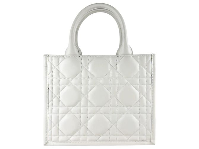 Book Tote in pelle bianca Christian Dior Bianco - vista 3