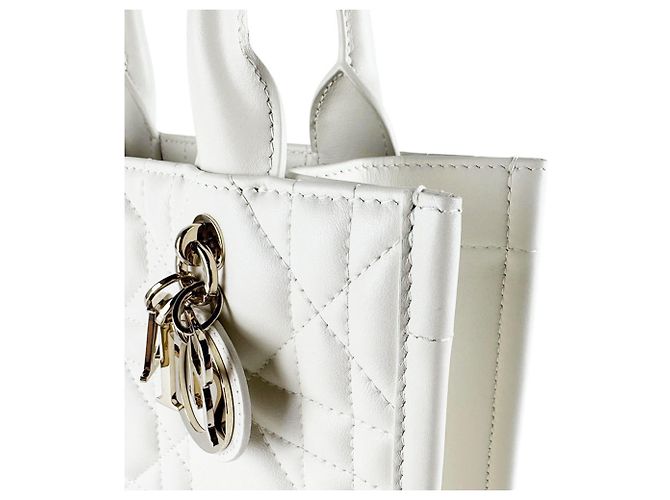 Book Tote in pelle bianca Christian Dior Bianco - vista 7