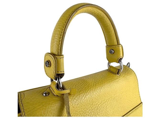 Gancini Borsa a mano/Borsa a tracolla in pelle gialla Salvatore Ferragamo Giallo - vista 10