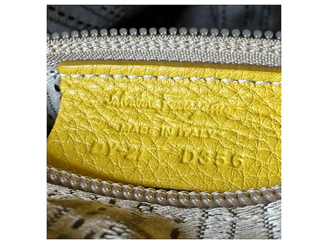 Gancini Borsa a mano/Borsa a tracolla in pelle gialla Salvatore Ferragamo Giallo - vista 14