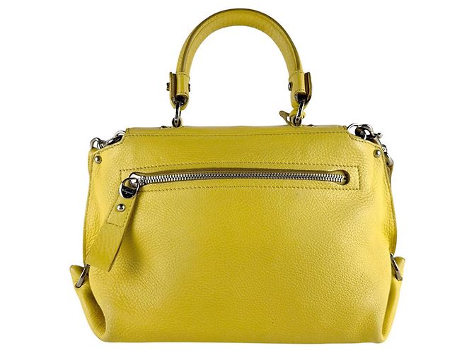 Gancini Borsa a mano/Borsa a tracolla in pelle gialla Salvatore Ferragamo Giallo - vista 3