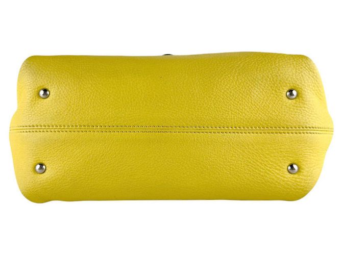 Gancini Borsa a mano/Borsa a tracolla in pelle gialla Salvatore Ferragamo Giallo - vista 4