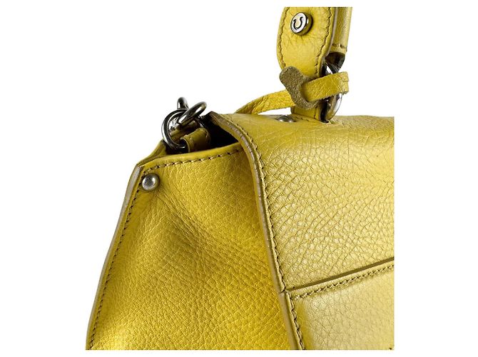 Gancini Borsa a mano/Borsa a tracolla in pelle gialla Salvatore Ferragamo Giallo - vista 6