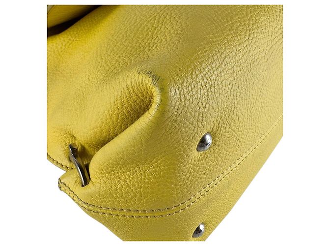 Gancini Borsa a mano/Borsa a tracolla in pelle gialla Salvatore Ferragamo Giallo - vista 8