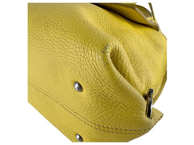 Gancini Borsa a mano/Borsa a tracolla in pelle gialla Salvatore Ferragamo Giallo - vista 9