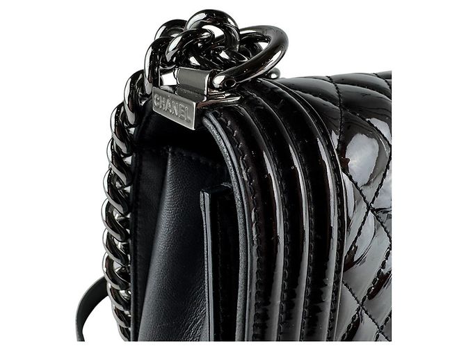 Borsa a Spalla Chanel Boy Large Nero - vista 6