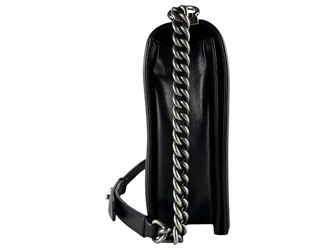 Borsa a tracolla Chanel Boy in agnello Large Nero - vista 2
