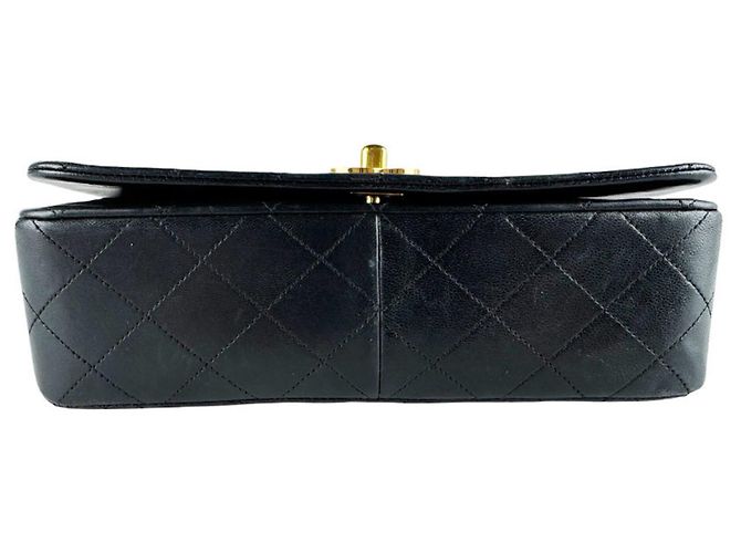 Borsa a tracolla Chanel in agnello nero - vista 4