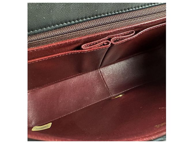 Borsa a tracolla Chanel in agnello nero - vista 5