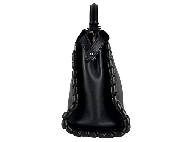 Fendi Mini Peekaboo Lederhandtasche Schwarz - Ansicht 2