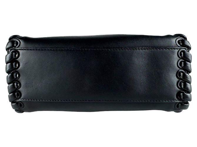 Fendi Mini Peekaboo Lederhandtasche Schwarz - Ansicht 4