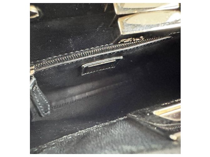 Fendi Mini Peekaboo Lederhandtasche Schwarz - Ansicht 5