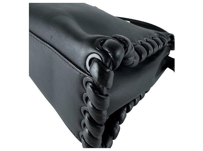Fendi Mini Peekaboo Lederhandtasche Schwarz - Ansicht 8