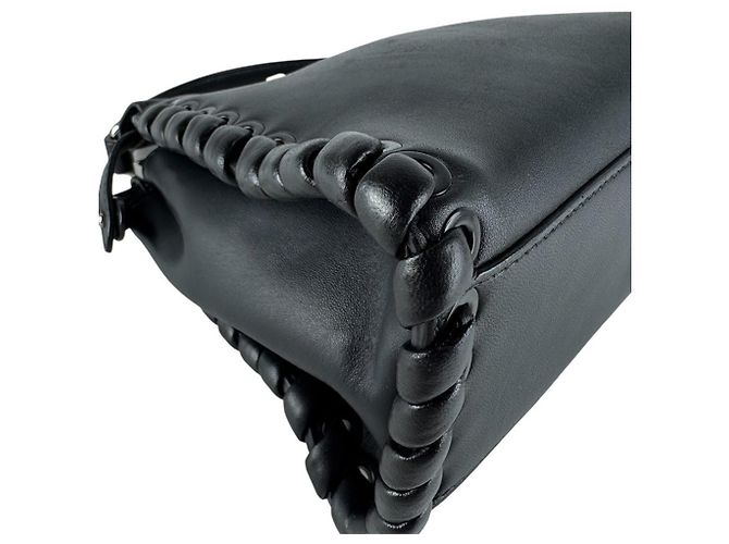 Fendi Mini Peekaboo Lederhandtasche Schwarz - Ansicht 9