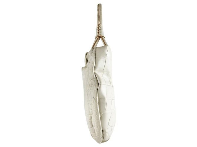 Borsa a mano in pelle goffrata Off-White Prada Bianco sporco - vista 2