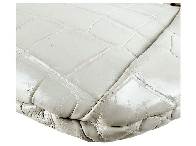 Borsa a mano in pelle goffrata Off-White Prada Bianco sporco - vista 8