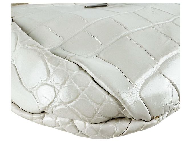 Borsa a mano in pelle goffrata Off-White Prada Bianco sporco - vista 9
