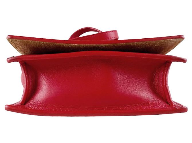 Borsa a Spalla Mini Cassette in Pelle Bottega Veneta Rosso - vista 4