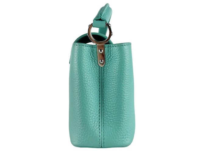 Borsa a tracolla MINI Capucines in pelle Louis Vuitton Verde - vista 2