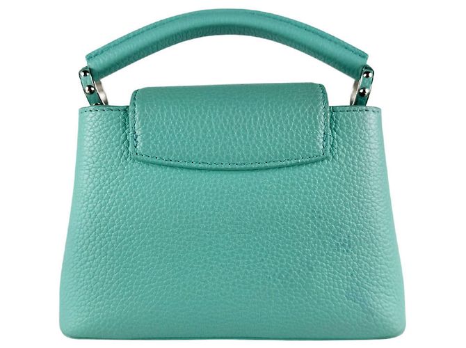 Borsa a tracolla MINI Capucines in pelle Louis Vuitton Verde - vista 3