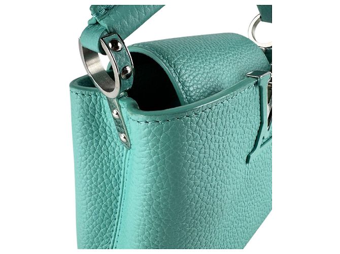Borsa a tracolla MINI Capucines in pelle Louis Vuitton Verde - vista 7