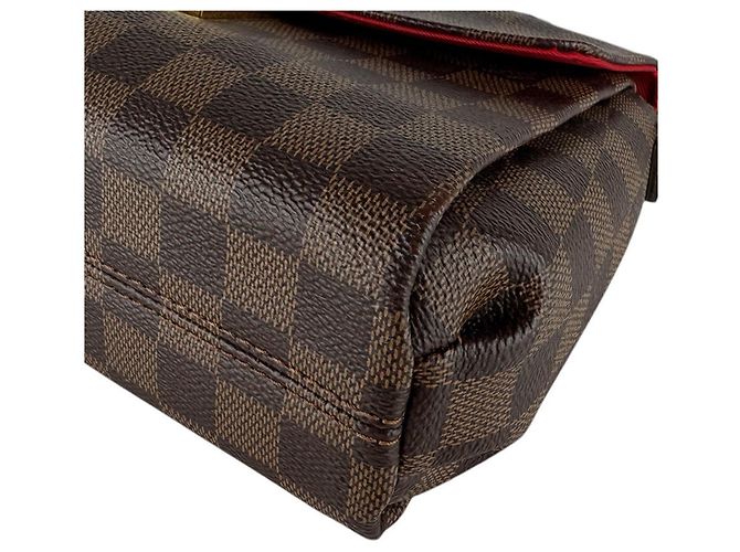 Borsa Louis Vuitton Damier Croisette Marrone Damier ebene - vista 8