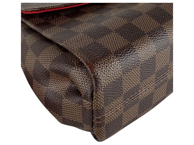 Borsa Louis Vuitton Damier Croisette Marrone Damier ebene - vista 9