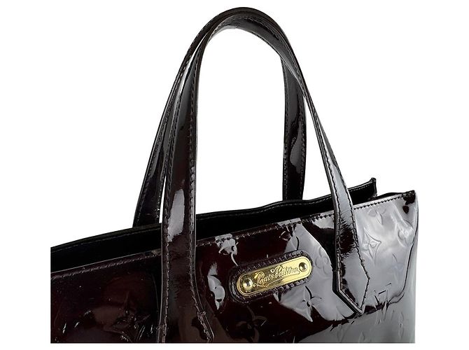 Borsa Louis Vuitton Monogram Vernis Wilshire PM Bordò - vista 10