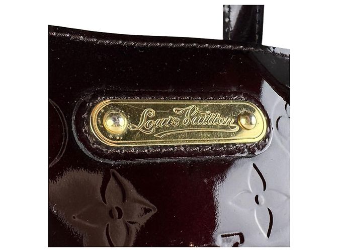 Borsa Louis Vuitton Monogram Vernis Wilshire PM Bordò - vista 11