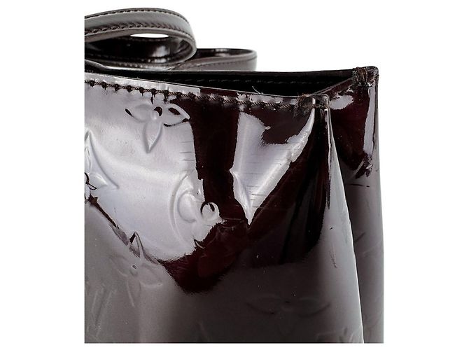 Borsa Louis Vuitton Monogram Vernis Wilshire PM Bordò - vista 7