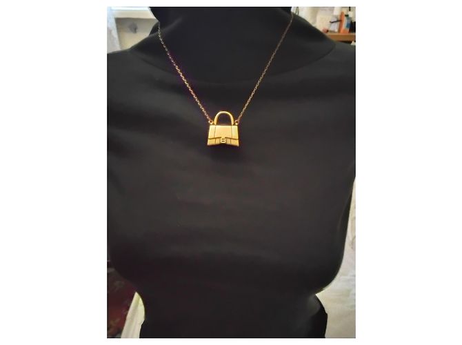 Balenciaga Collana con Pendente Hourglass D'oro - vista 4