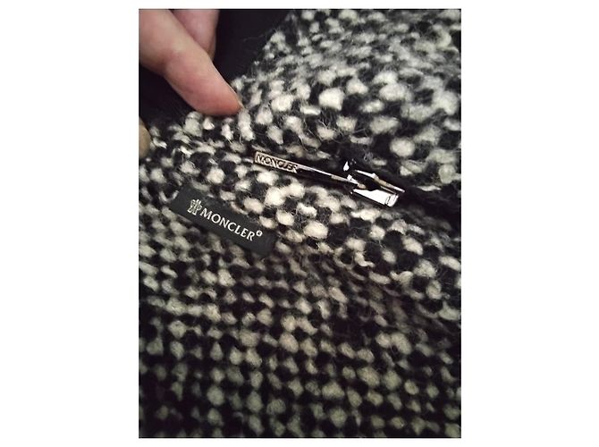Moncler Minifalda lana bouclé Negro Blanco - vista 10