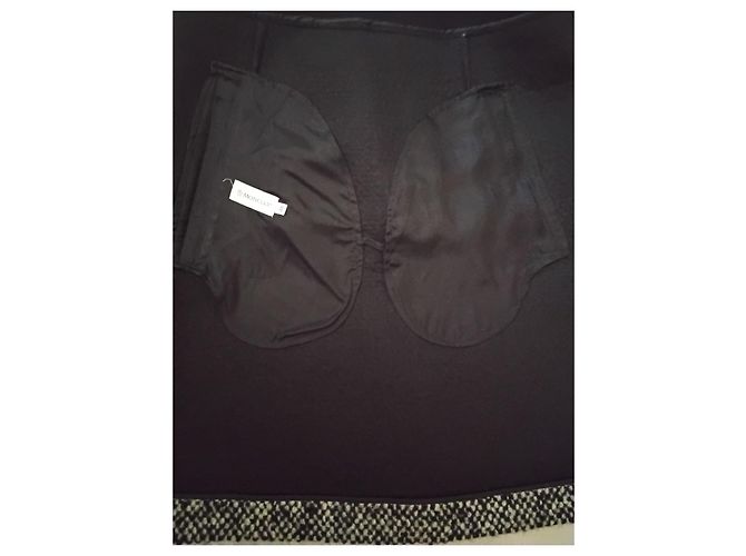 Moncler Minifalda lana bouclé Negro Blanco - vista 3