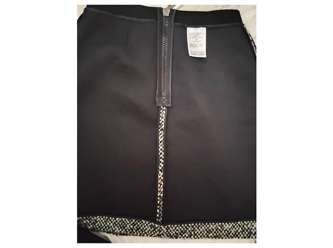 Moncler Minifalda lana bouclé Negro Blanco - vista 6