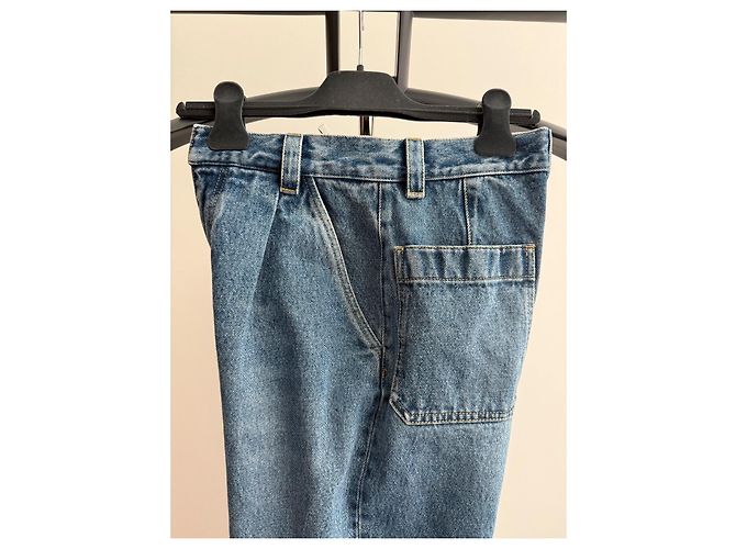 Abeille Dior Blaue Denim Cargo-Jeans - Ansicht 6