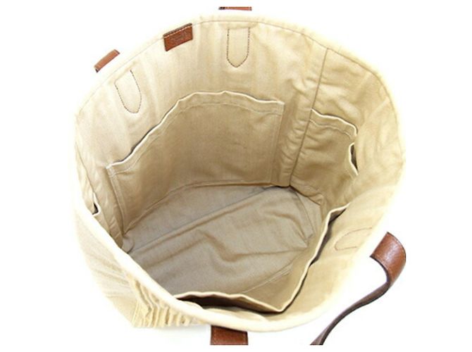 Hermès Borsa Tote Hermes Cabas Calicut Marrone Beige - vista 3