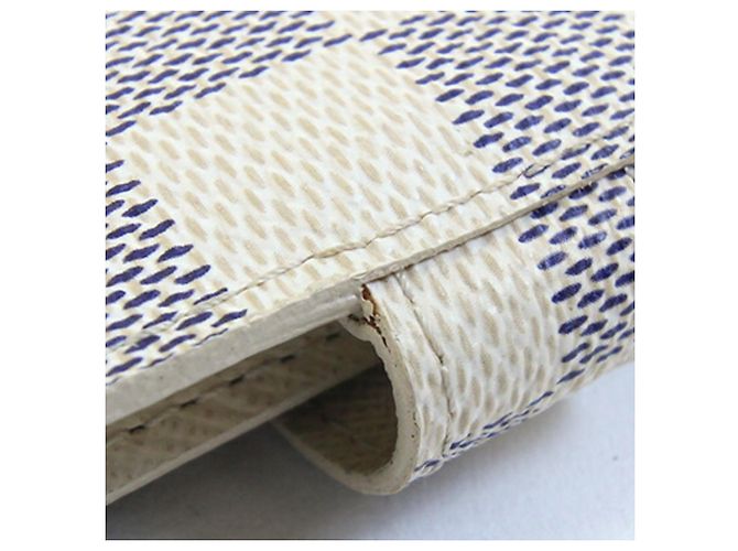Couvre-carnet Louis Vuitton Damier Azur Blanc - vue 6