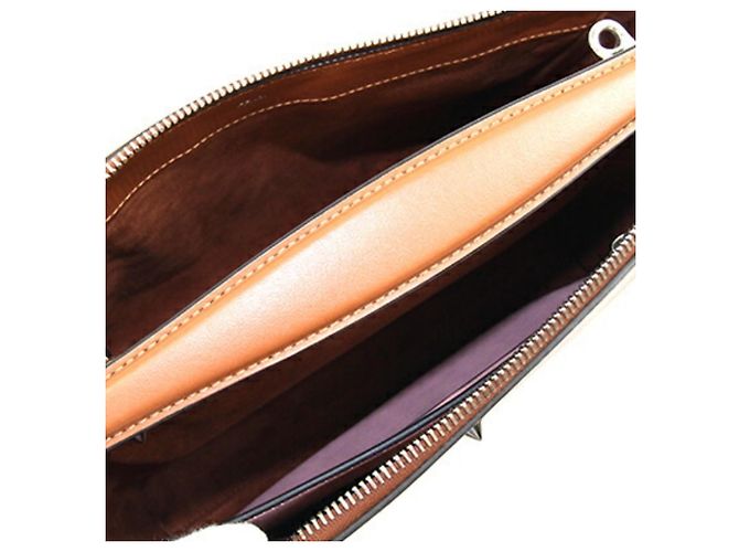 Borsa a tracolla in pelle marrone Fendi - vista 3