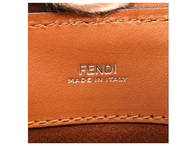 Borsa a tracolla in pelle marrone Fendi - vista 4