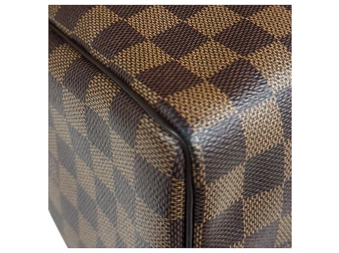 Borsa Louis Vuitton Speedy 25 Damier Marrone - vista 10