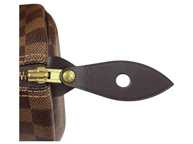 Borsa Louis Vuitton Speedy 25 Damier Marrone - vista 12